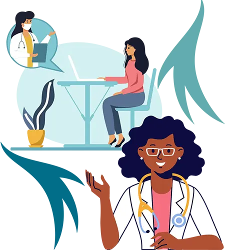 Virtual conversation between doctor and patient